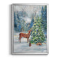 Winter Gathering - Modern Framed Canvas Print