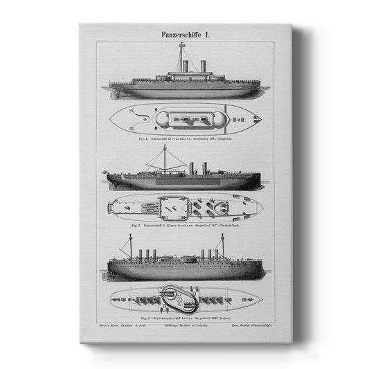 Industrial Ship Premium Gallery Wrapped Canvas - Ready to Hang