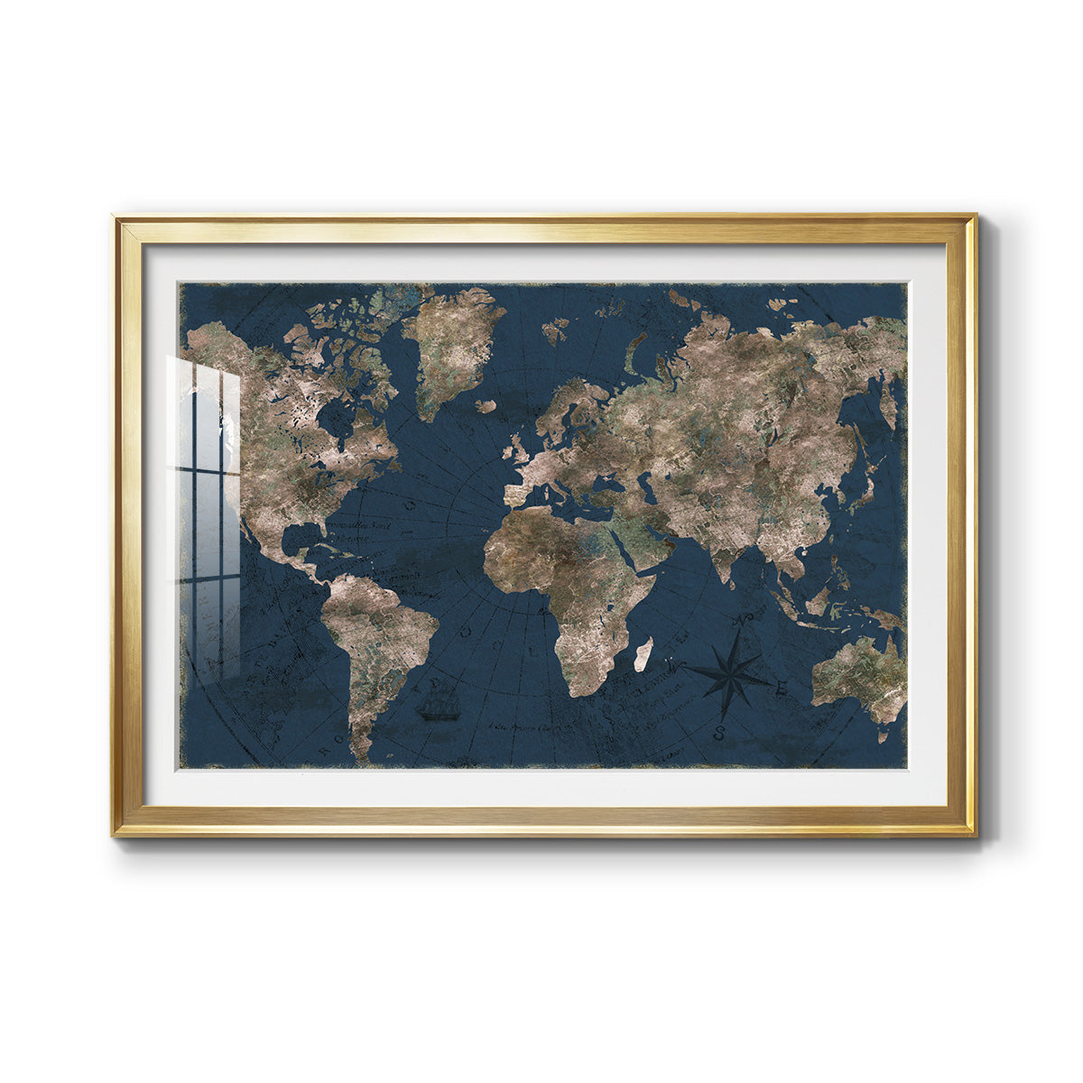 Navy Atlas Premium Framed Print - Ready to Hang