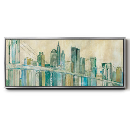 New York City Sketch - Floater Framed Canvas Print