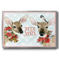 Deer Christmas Collection A - Framed Gallery Wrapped Canvas in Floating Frame