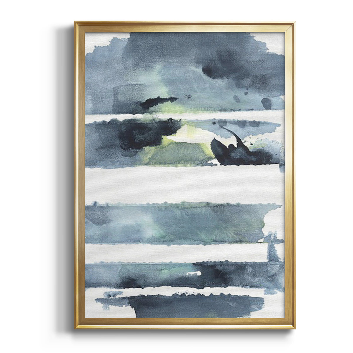 Blue Memories I - Modern Framed Canvas Print