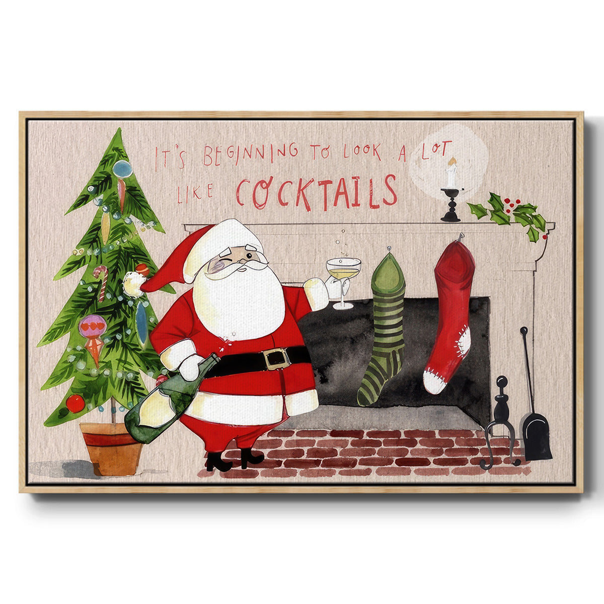 Get Blitzened Collection A - Floater Framed Canvas Print