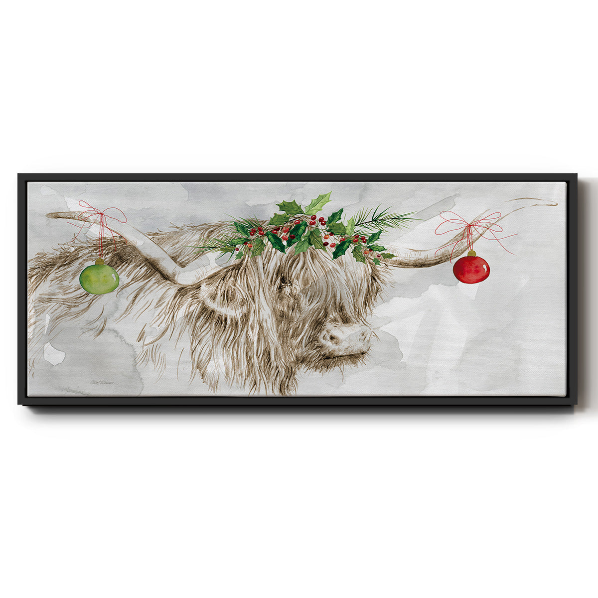 Highland Holidays - Floater Framed Canvas Print