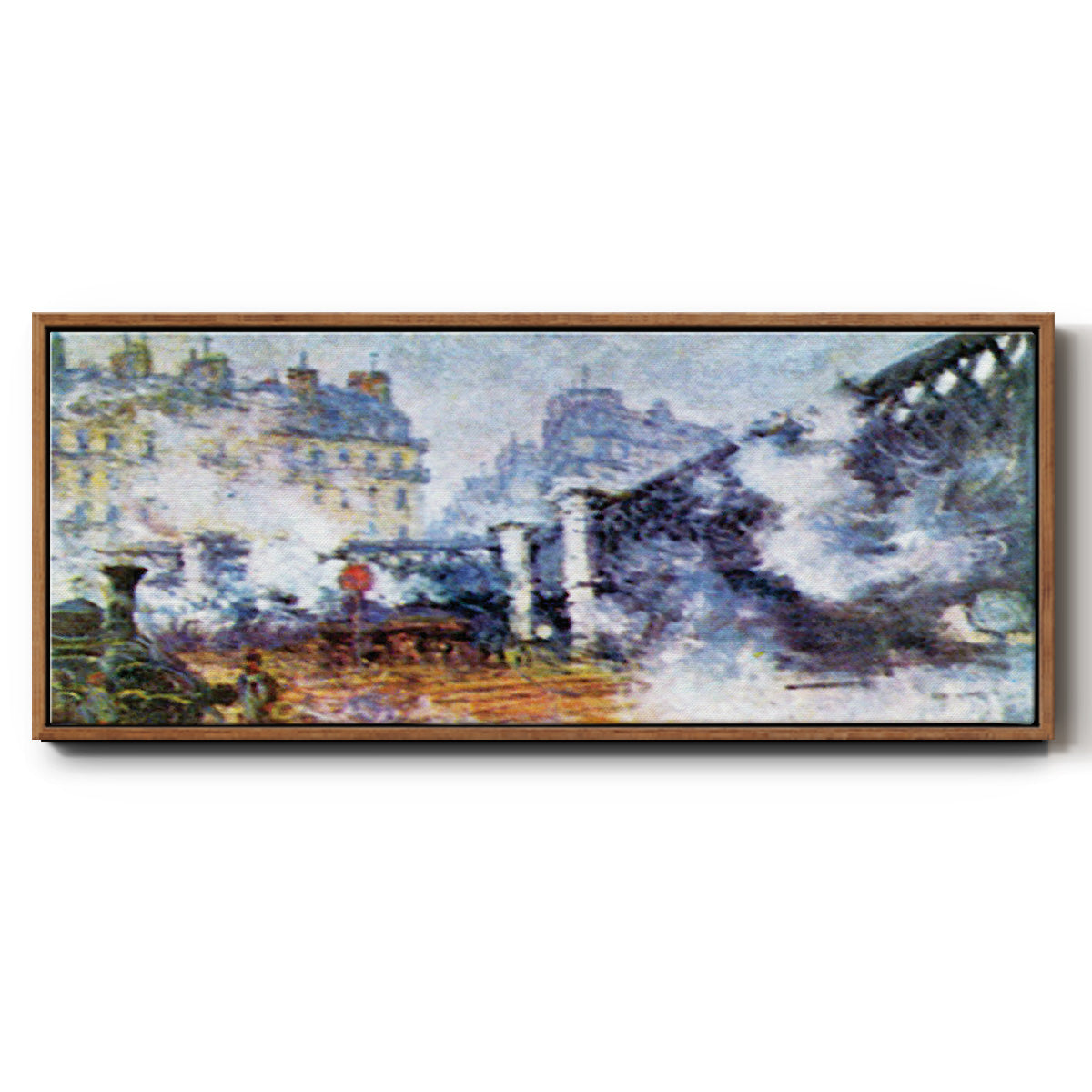 The Europe Bridge Saint Lazare Station in Paris - Floater Framed Canvas Print