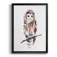 Barred Owl Impressions I - Modern Framed Canvas Print