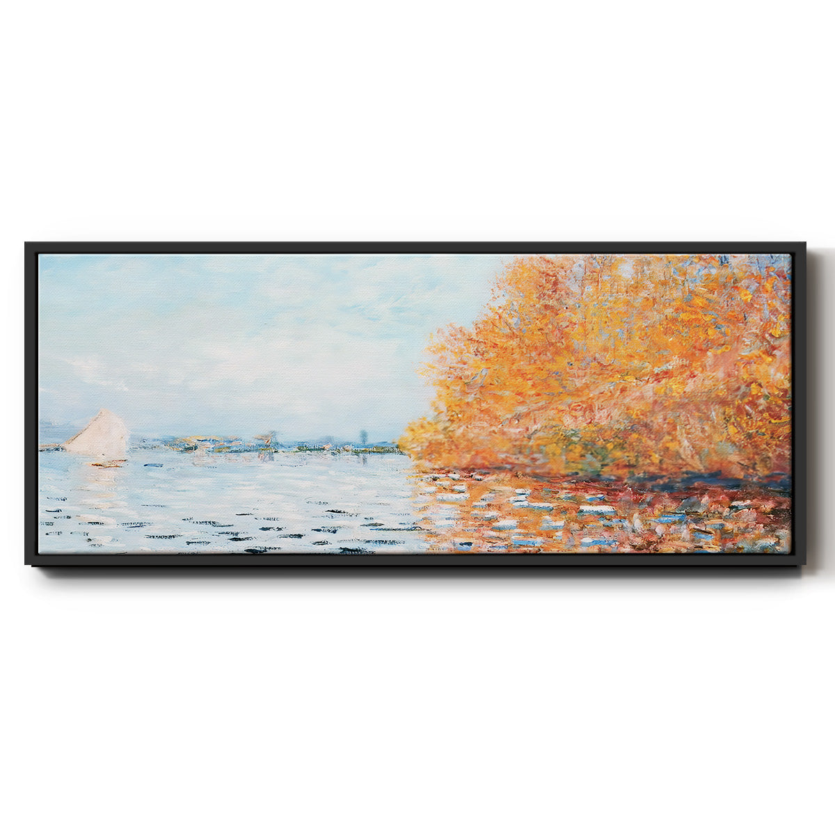 The Seine at Argentuil, 1874 - Floater Framed Canvas Print