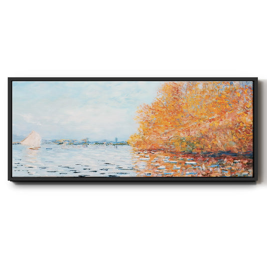 The Seine at Argentuil, 1874 - Floater Framed Canvas Print