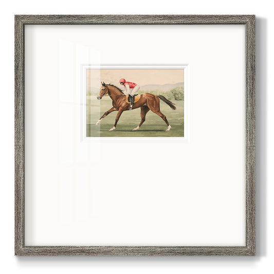 Vintage Equestrian I Premium Framed Print Double Matboard