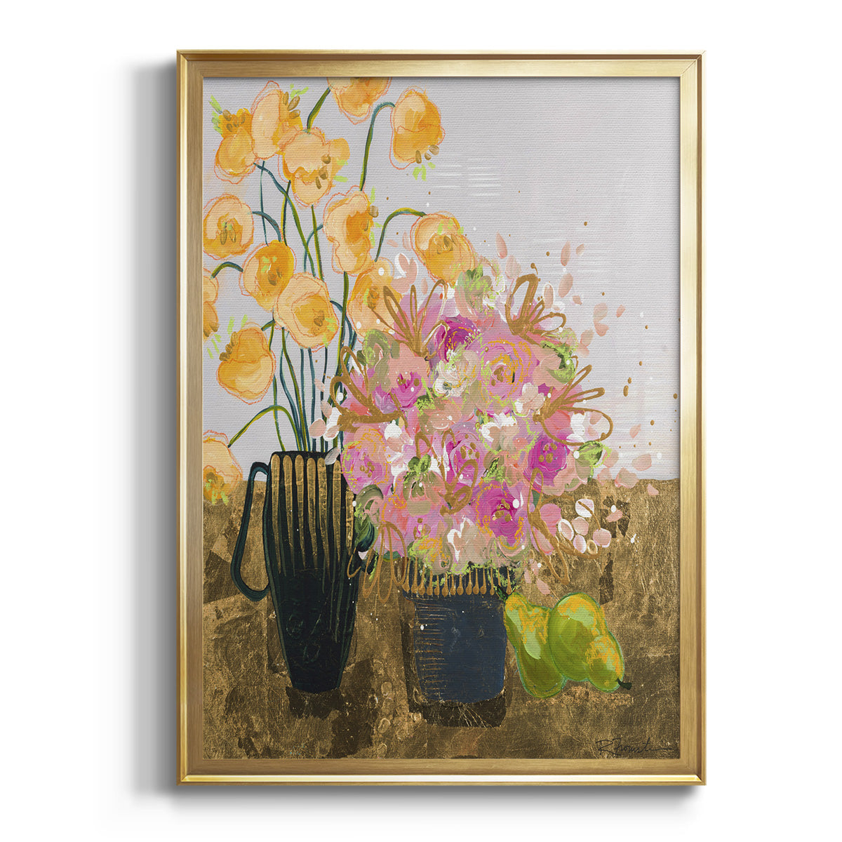 Not So Still Life - Modern Framed Canvas Print