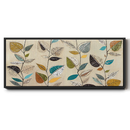 Dancing Leaves III - Floater Framed Canvas Print