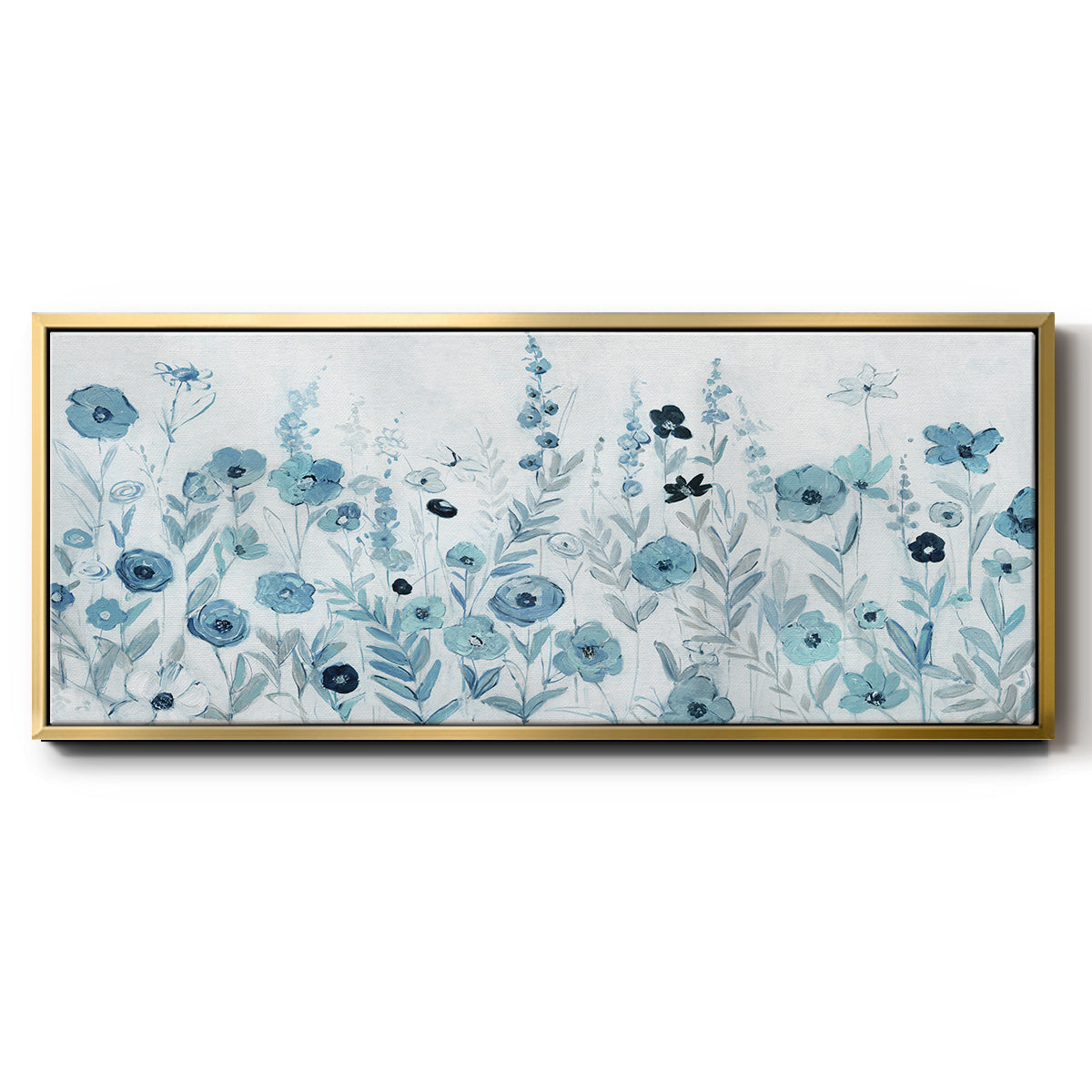 Endless Field of Blue - Floater Framed Canvas Print