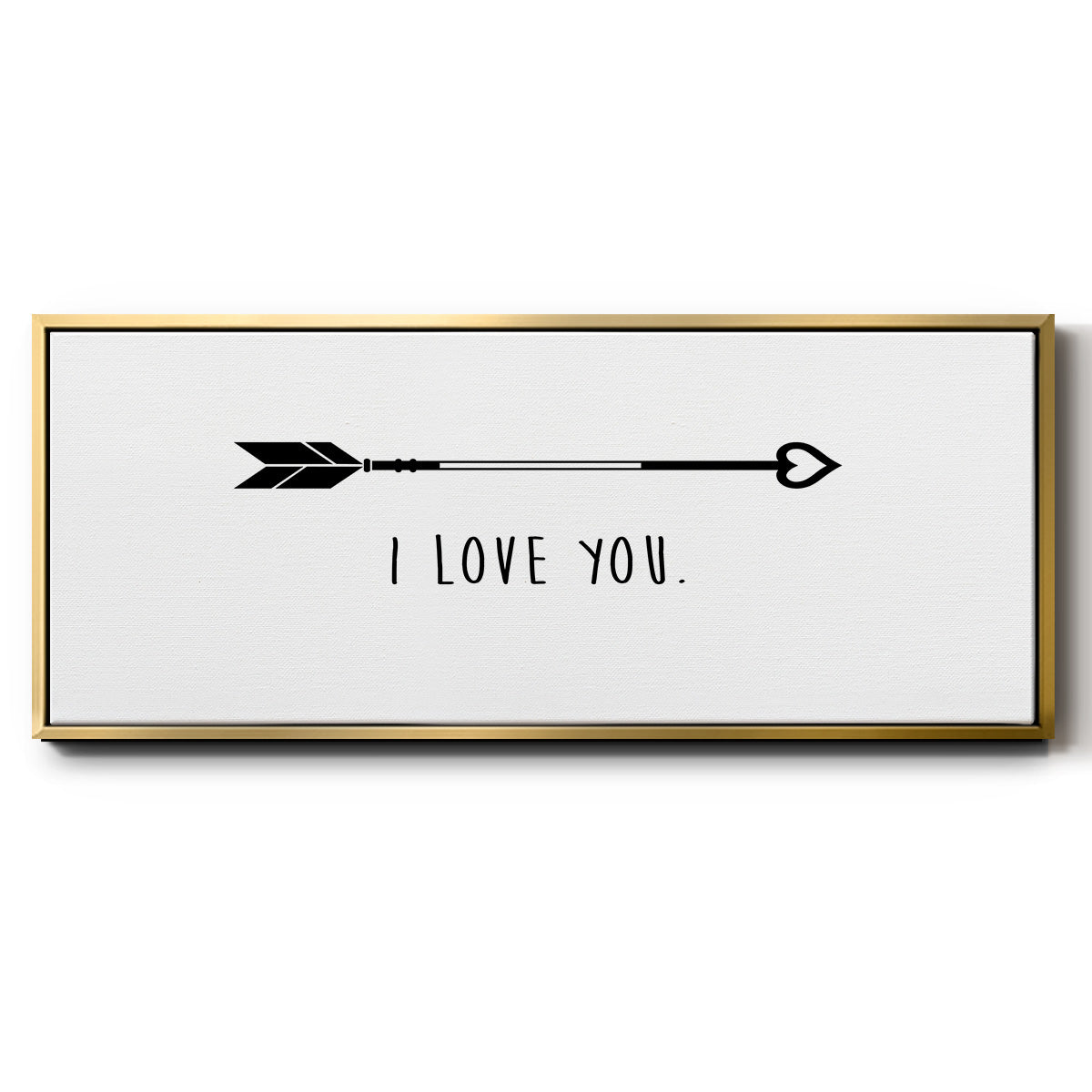 Love Arrow I - Floater Framed Canvas Print