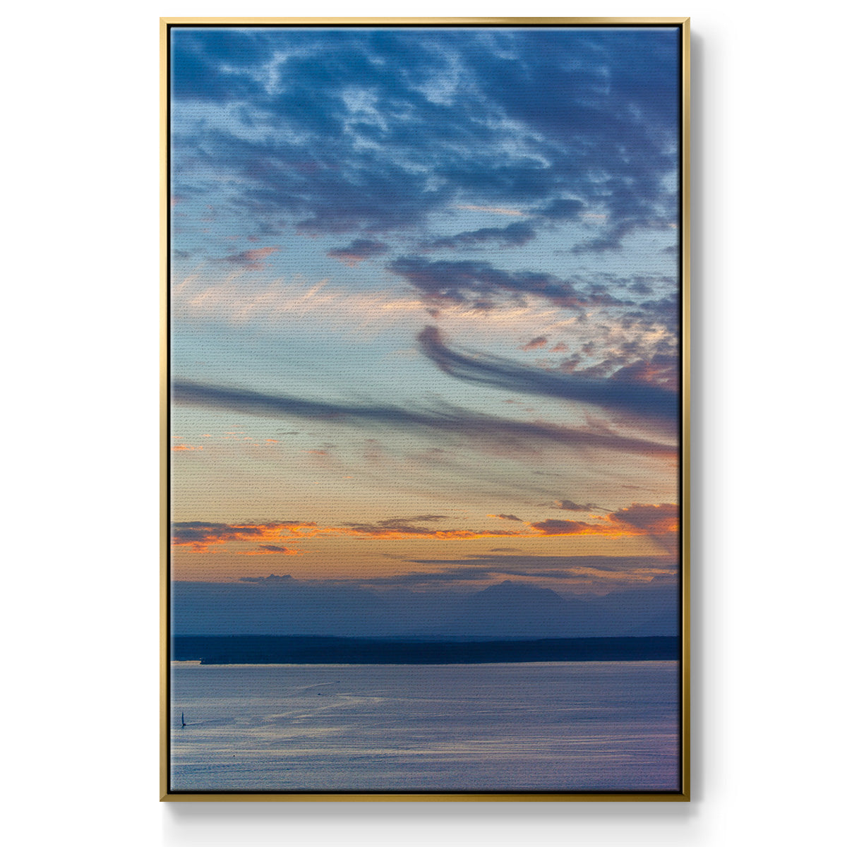 Cloud Variations - Framed Premium Gallery Wrapped Canvas L Frame - Ready to Hang