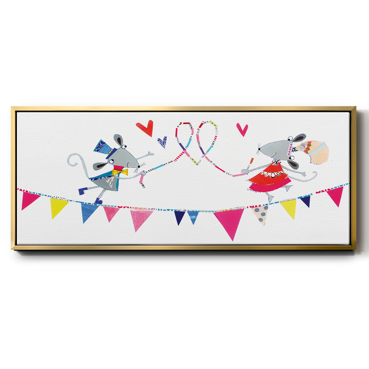 Circus Mice - Floater Framed Canvas Print