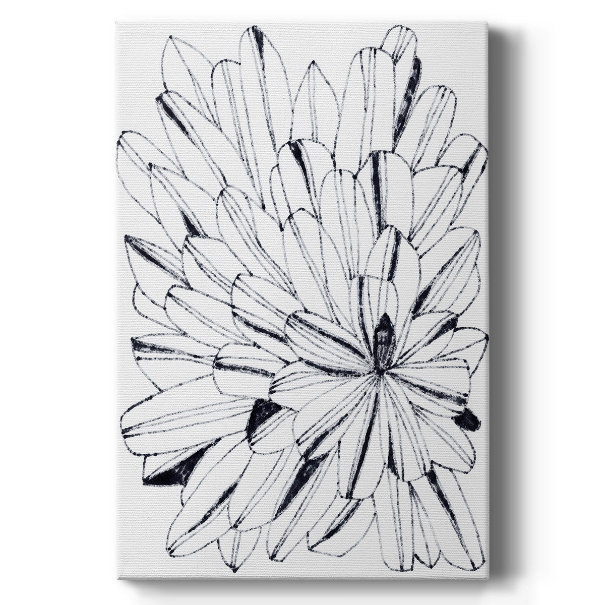 Monochrome Kaleidoscope II Premium Gallery Wrapped Canvas - Ready to Hang