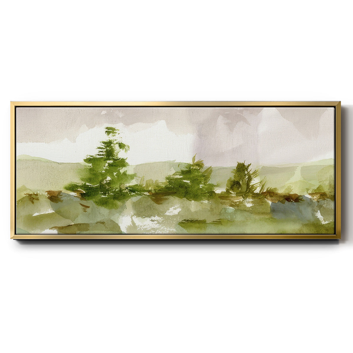 Morning Retreat I - Floater Framed Canvas Print