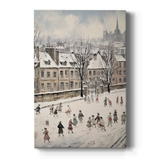 Pearled Wreath at Midnight - Canvas Art Print