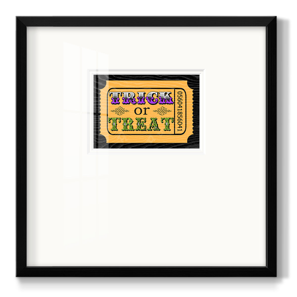 Trick or Treat Ticket - Double Matboard Framed Print