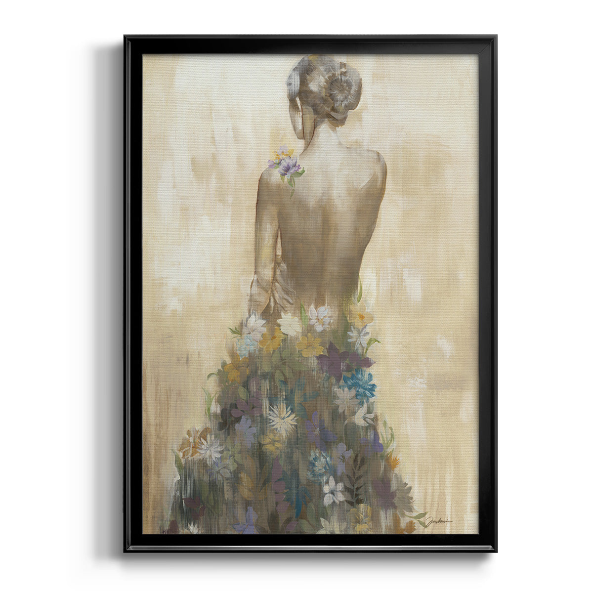 Garden Gown - Modern Framed Canvas Print