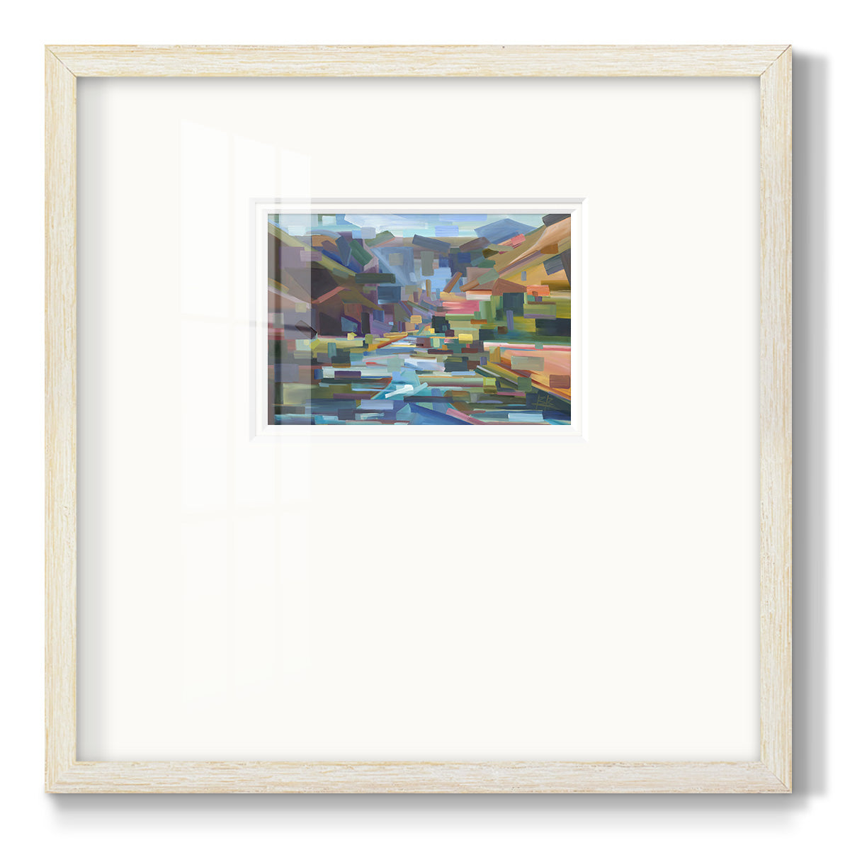 Pieces of Yakima Canyon- Premium Framed Print Double Matboard