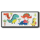 Dino Party - Floater Framed Canvas Print