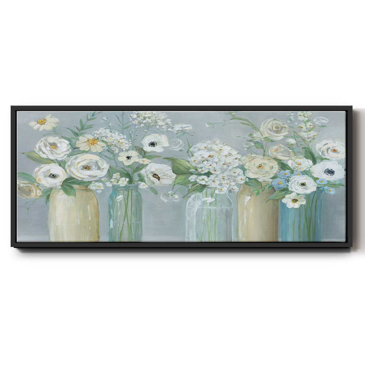 Blooming Meadow Beauties - Floater Framed Canvas Print