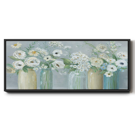 Blooming Meadow Beauties - Floater Framed Canvas Print