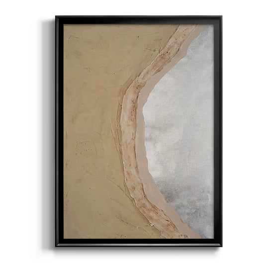 Silver Lake III - Modern Framed Canvas Print