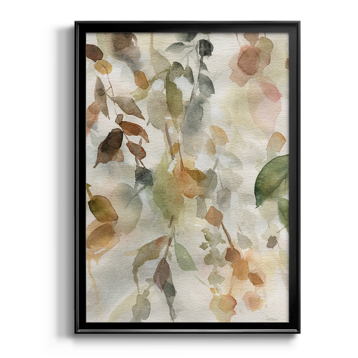 Cascading Nature II - Modern Framed Canvas Print