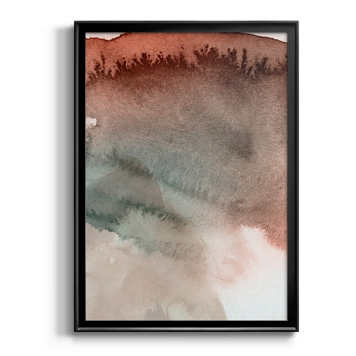 Red Ochre Abstract IV - Modern Framed Canvas Print