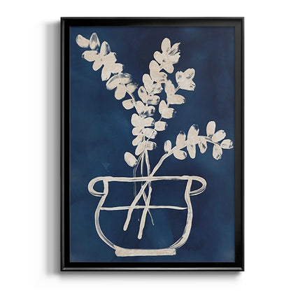 Vessel on Indigo II - Modern Framed Canvas Print