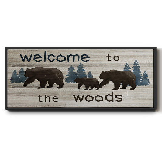 Bears Welcome - Floater Framed Canvas Print