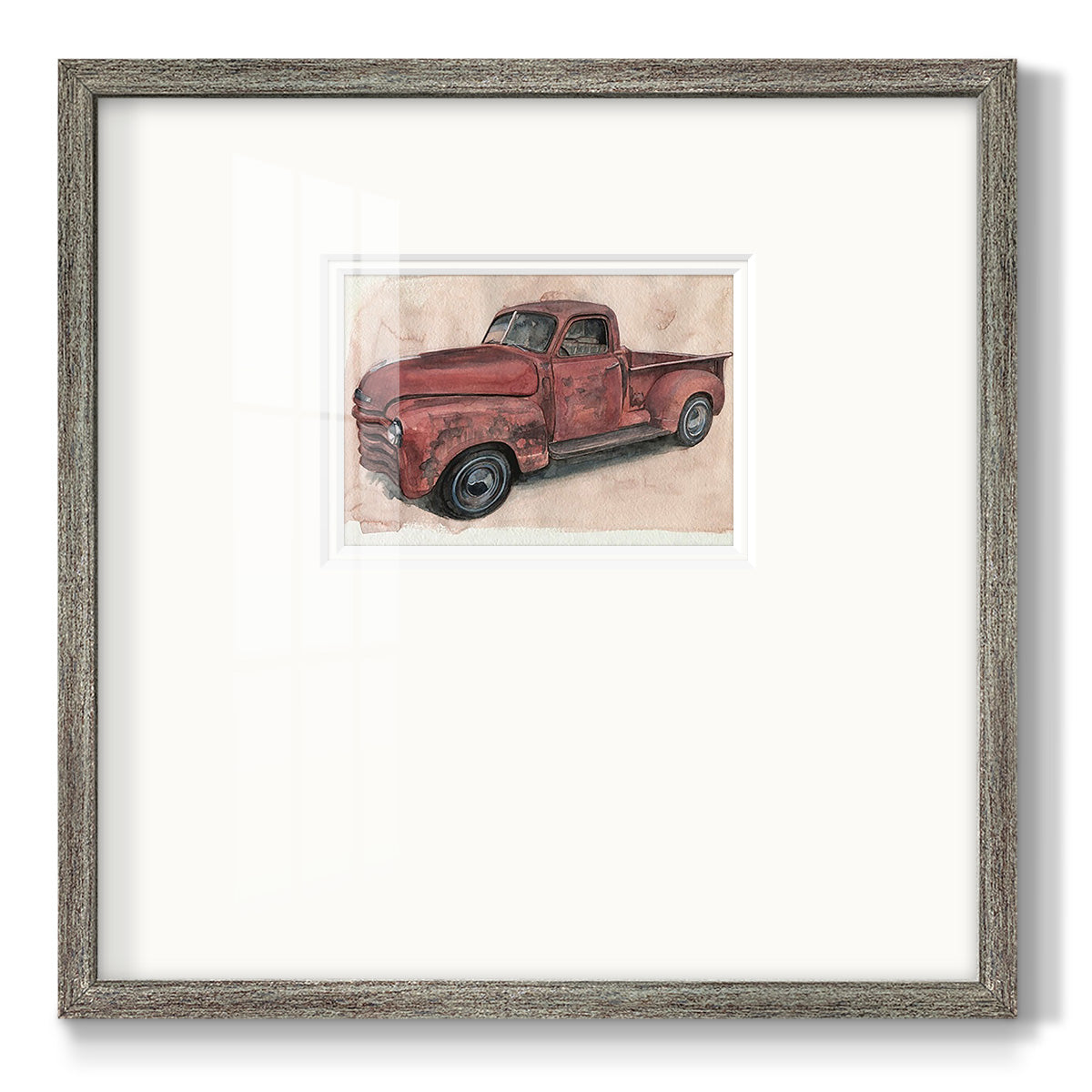 Antique Pickup I Premium Framed Print Double Matboard