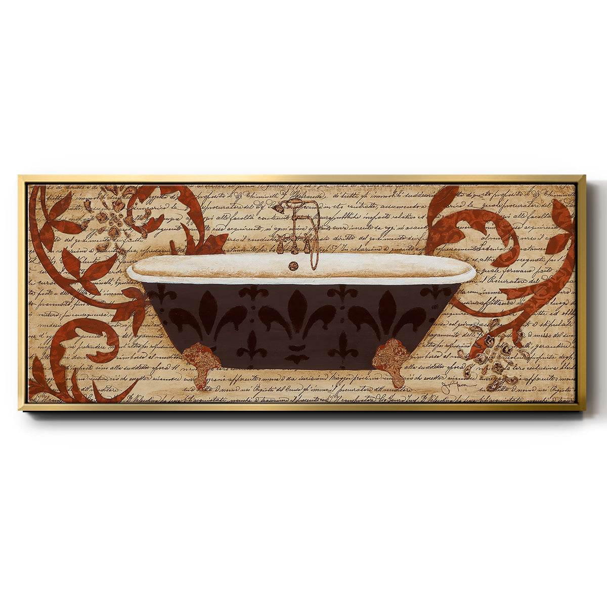 Renaissance Bath II - Floater Framed Canvas Print