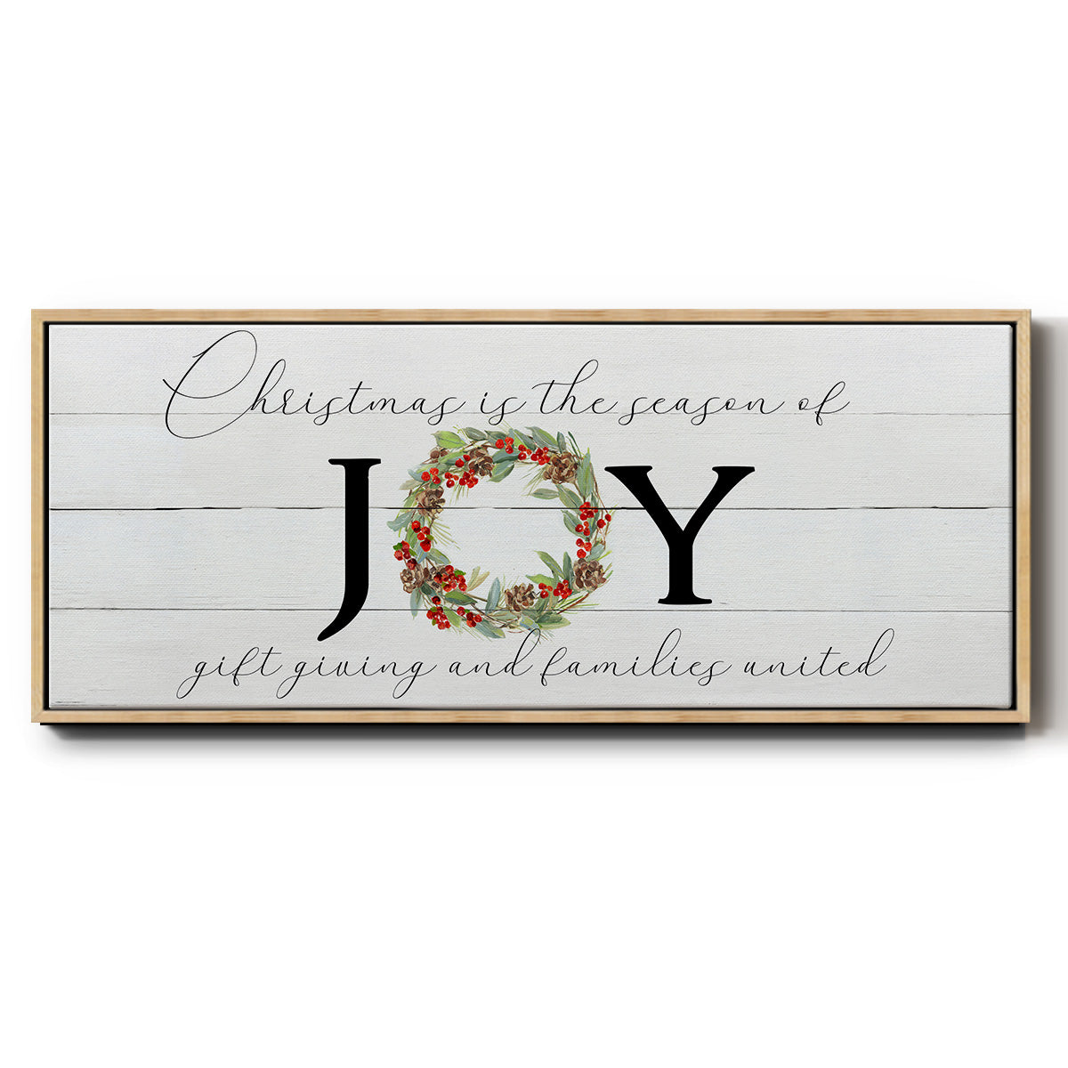 Season of Joy - Floater Framed Canvas Print
