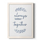 Always Together - Barnwood Framed Canvas Print