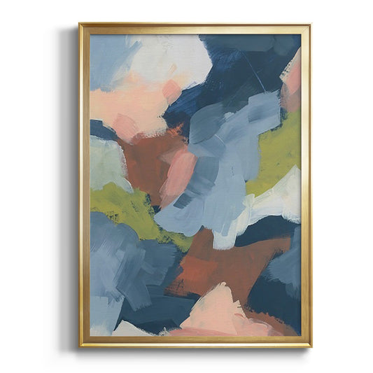 Soft Indigo Atmosphere II - Modern Framed Canvas Print