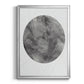 Graphite Moon II - Modern Framed Canvas Print