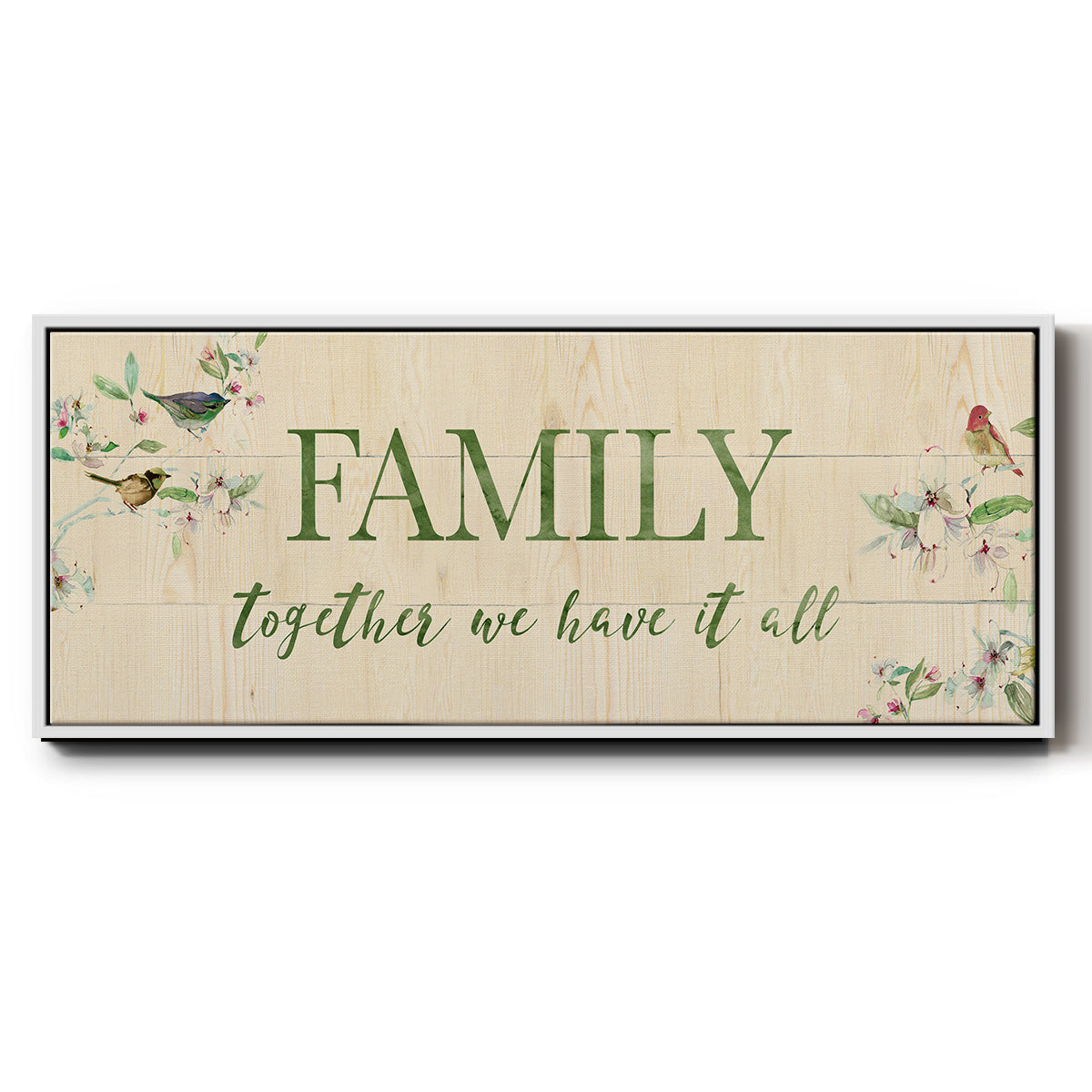 Family Together - Floater Framed Canvas Print