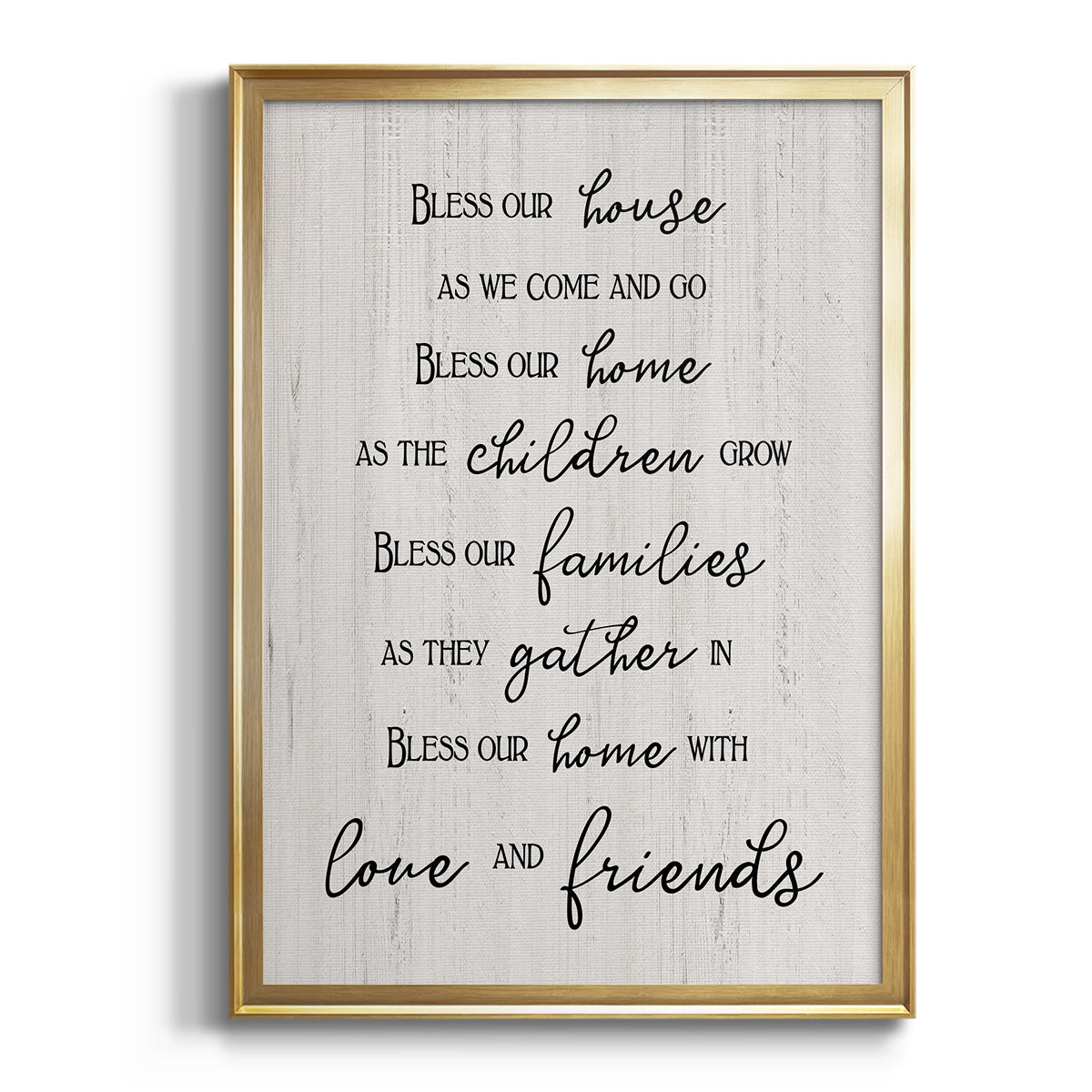 Love and Friends - Modern Framed Canvas Print