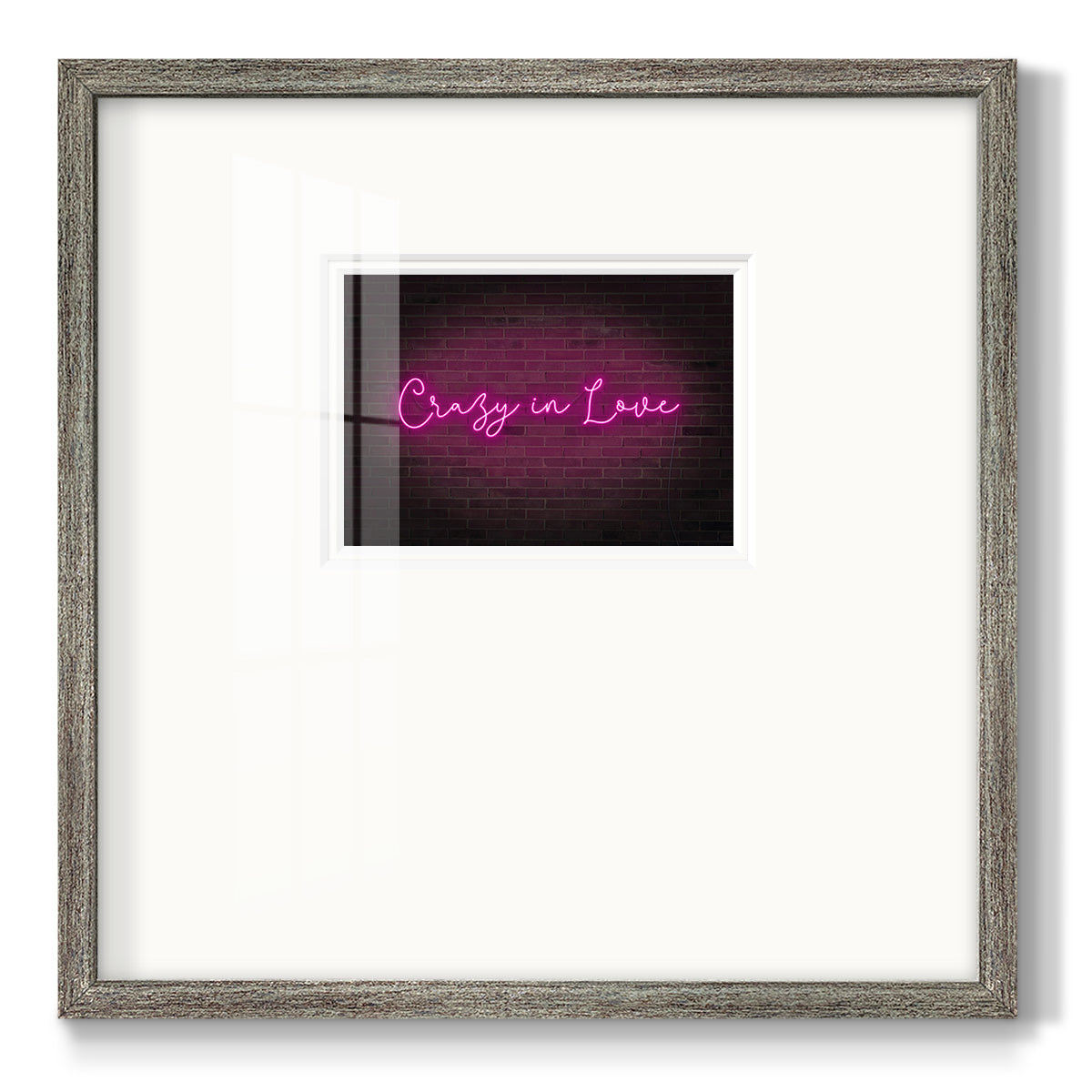 Neon Love II Premium Framed Print Double Matboard