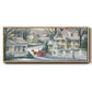 Village Sleigh Ride - Floater Framed Canvas Print