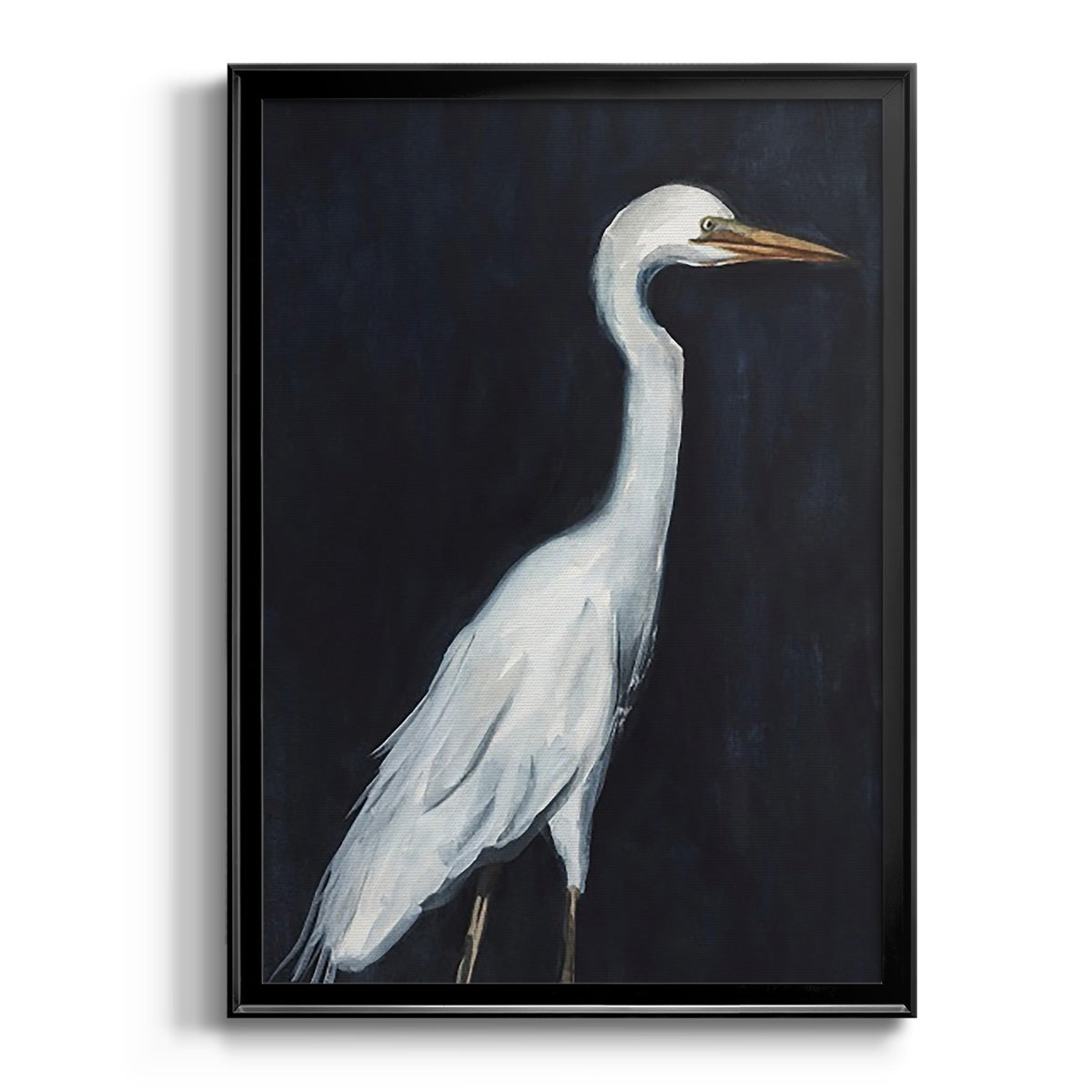 Calm Great Egret II - Modern Framed Canvas Print