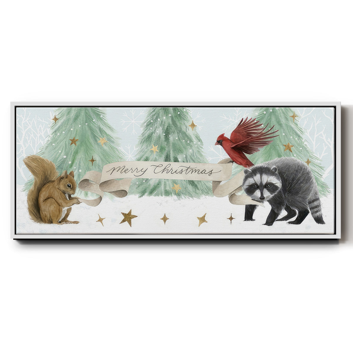 Christmas in the Forest Collection D - Floater Framed Canvas Print