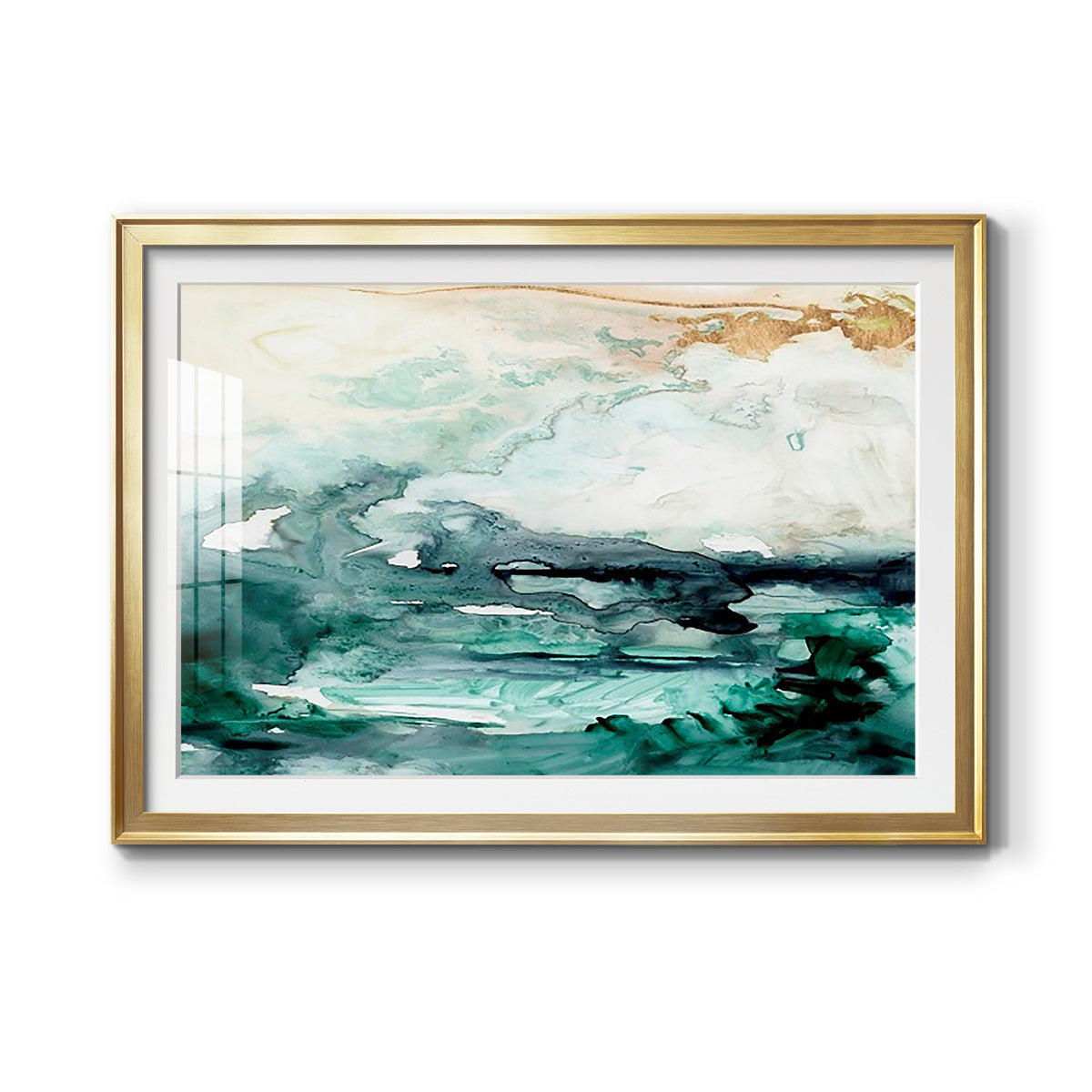 Sea Foam Flow I Premium Framed Print - Ready to Hang