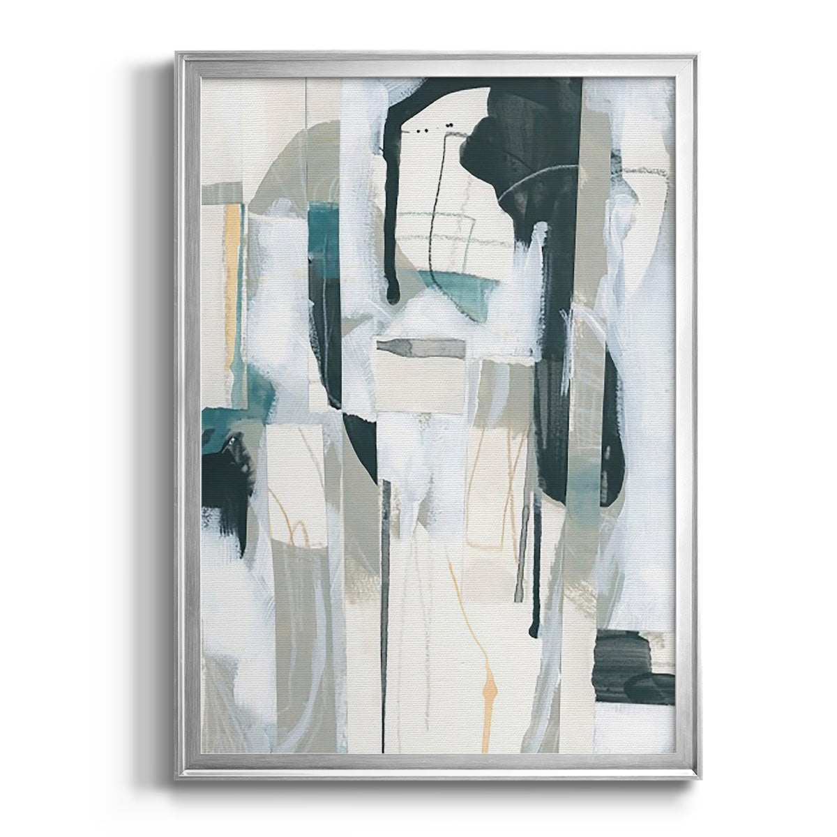 Sea Cavern Strata II - Modern Framed Canvas Print