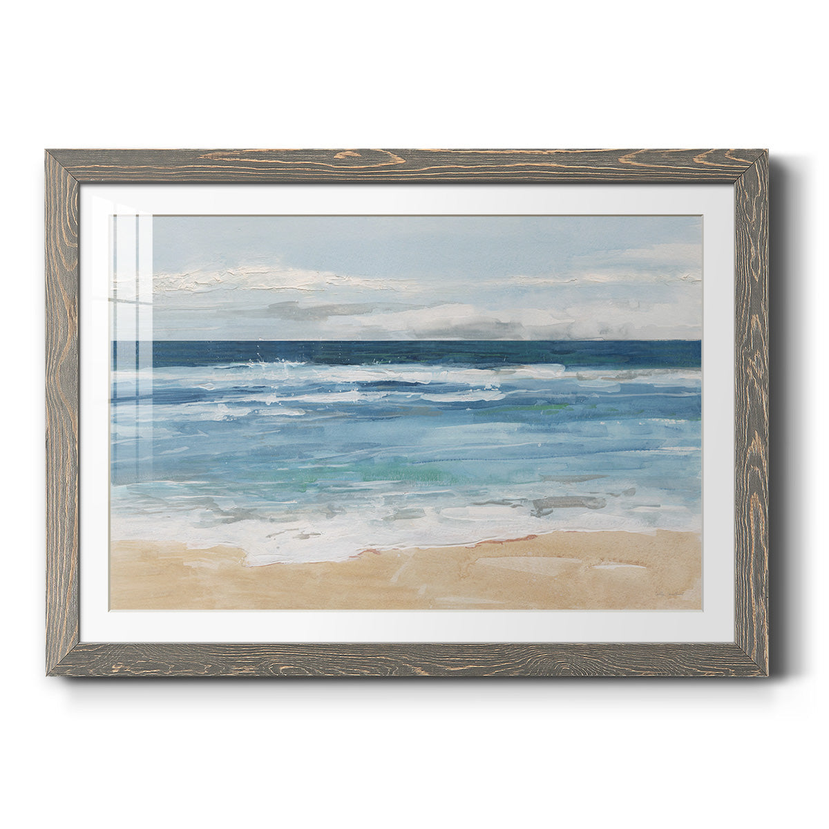 Ocean Waves II - Barnwood Framed Art Print