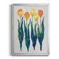 Tulips in a Row I - Modern Framed Canvas Print