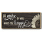 Makes You Happy - Floater Framed Canvas Print